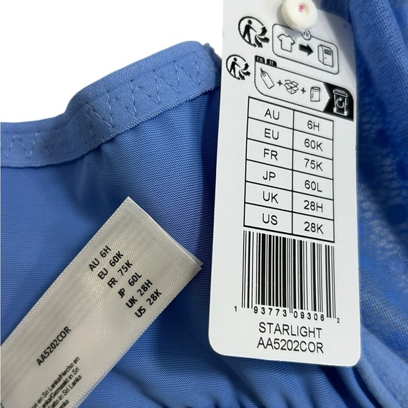 Freya Starlight Side Support Balcony Bra Blue Poseidon 28K NWT$60 - Picture 6 of 9